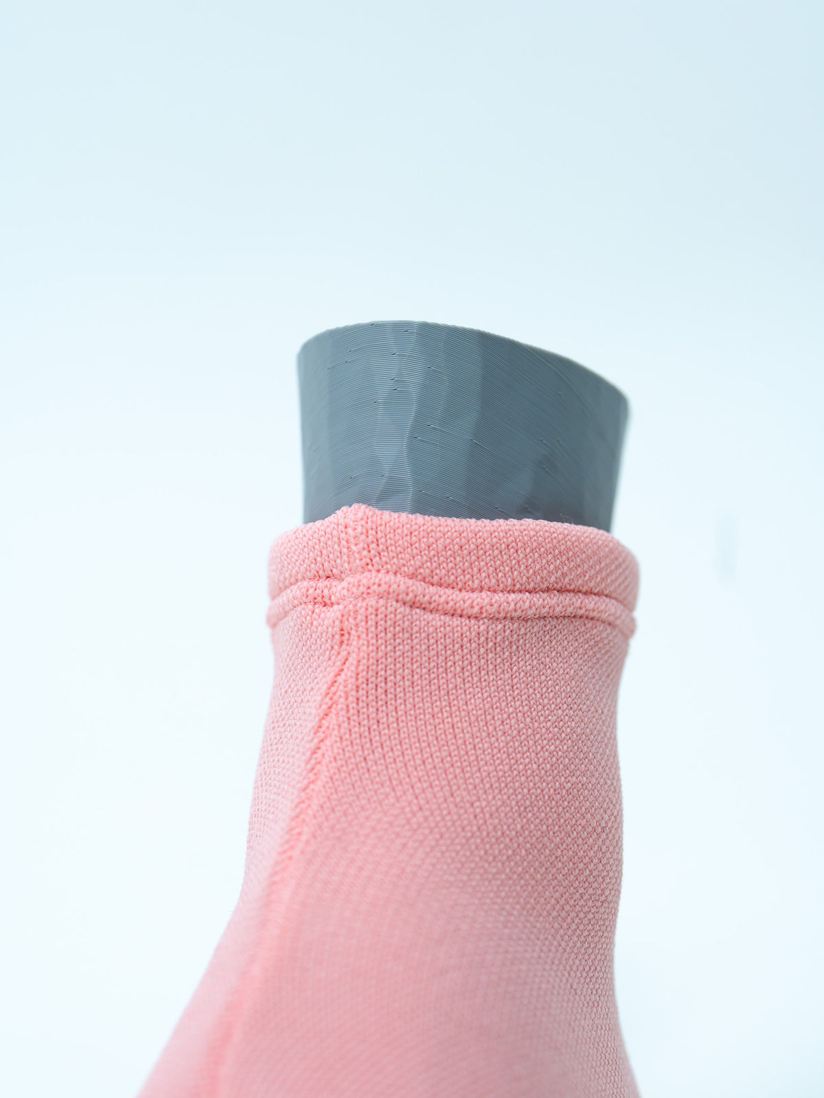 The Knit Tabi Sakura(桜・ピンク/シーズナルカラー)|履き口のリブ編みアップ|ISAMI