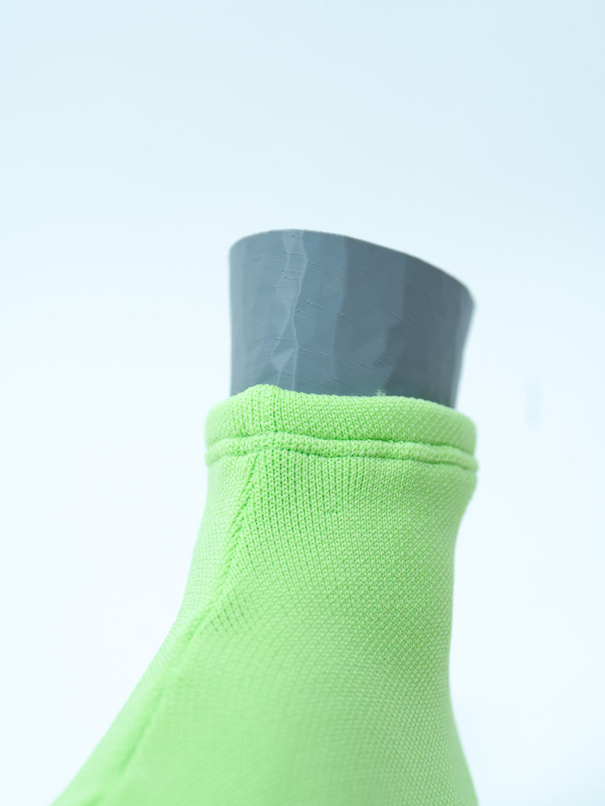 The Knit Tabi Wakakusa（若草・ライトグリーン／シーズナルカラー）｜履き口のリブ編みアップ｜ISAMI